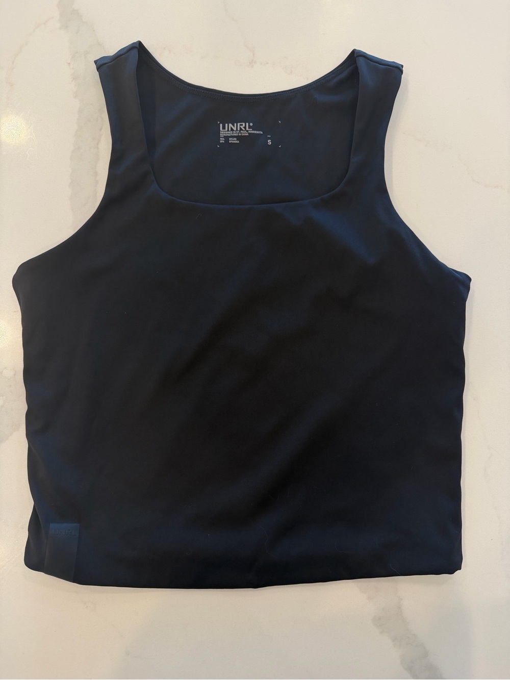 UNRL Black Performance Crop Tank Top Women’s Small Athletic